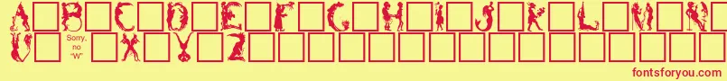 Bizarro Font – Red Fonts on Yellow Background