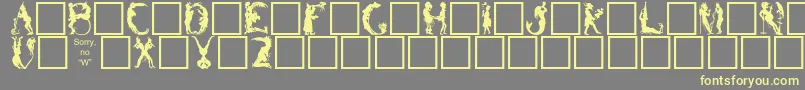 Bizarro Font – Yellow Fonts on Gray Background