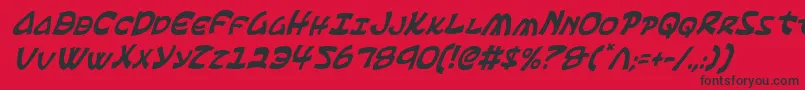 Шрифт Ephesianci – чёрные шрифты на красном фоне