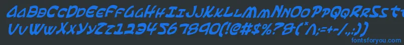 Ephesianci Font – Blue Fonts on Black Background