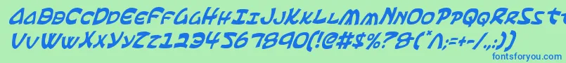 Шрифт Ephesianci – синие шрифты на зелёном фоне