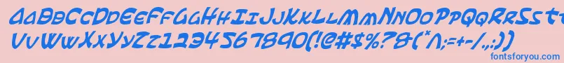 Шрифт Ephesianci – синие шрифты на розовом фоне
