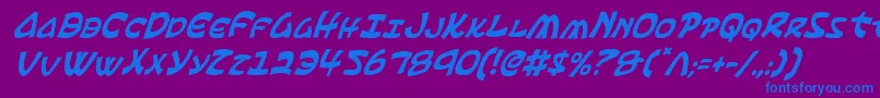 Ephesianci Font – Blue Fonts on Purple Background