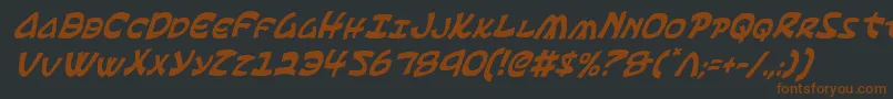 Шрифт Ephesianci – коричневые шрифты на чёрном фоне