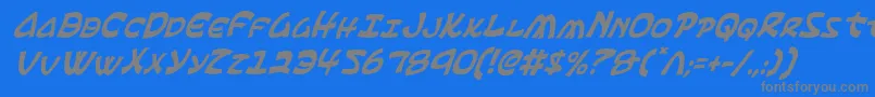 フォントEphesianci – 青い背景に灰色の文字
