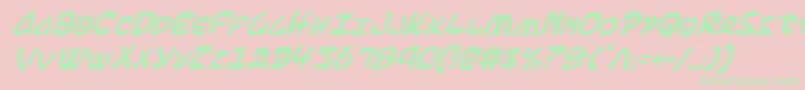 Ephesianci Font – Green Fonts on Pink Background