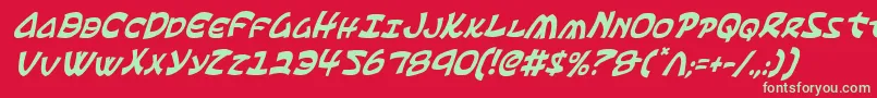 Шрифт Ephesianci – зелёные шрифты на красном фоне