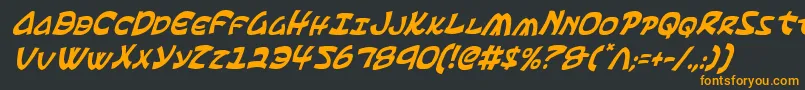 Шрифт Ephesianci – оранжевые шрифты на чёрном фоне