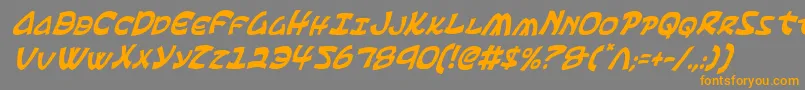 Ephesianci-Schriftart – Orangefarbene Schriften auf grauem Hintergrund