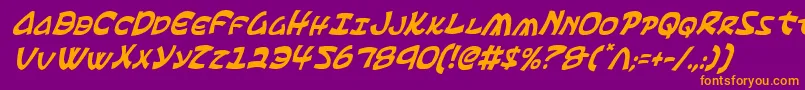 Ephesianci Font – Orange Fonts on Purple Background