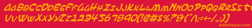 Ephesianci Font – Orange Fonts on Red Background