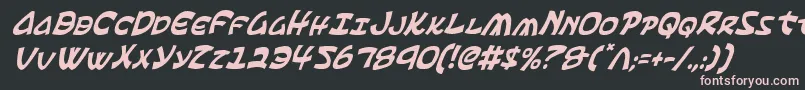 Шрифт Ephesianci – розовые шрифты на чёрном фоне