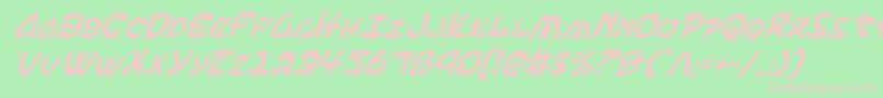 Шрифт Ephesianci – розовые шрифты на зелёном фоне