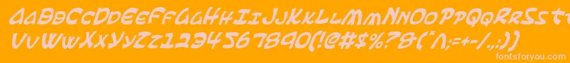 Ephesianci Font – Pink Fonts on Orange Background