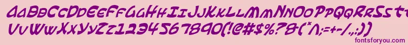Ephesianci-Schriftart – Violette Schriften auf rosa Hintergrund