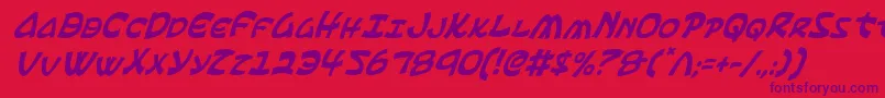 Ephesianci Font – Purple Fonts on Red Background