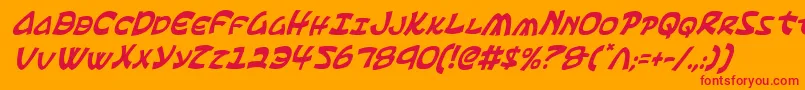 Шрифт Ephesianci – красные шрифты на оранжевом фоне