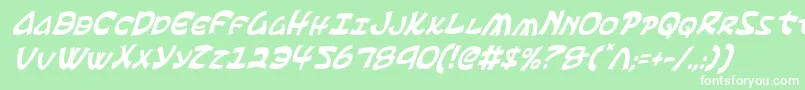 フォントEphesianci – 緑の背景に白い文字