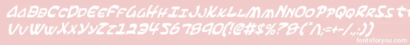 Шрифт Ephesianci – белые шрифты на розовом фоне