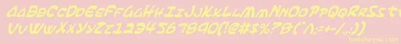 Ephesianci Font – Yellow Fonts on Pink Background