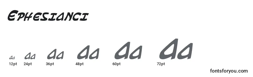 Ephesianci Font Sizes