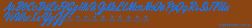 CleverCouplePersonalUse Font – Blue Fonts on Brown Background