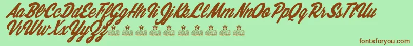 CleverCouplePersonalUse Font – Brown Fonts on Green Background