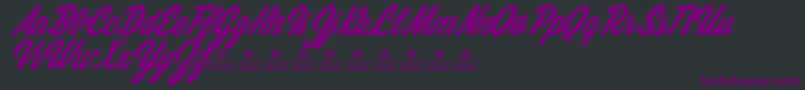Czcionka CleverCouplePersonalUse – fioletowe czcionki na czarnym tle