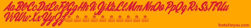 CleverCouplePersonalUse Font – Red Fonts on Orange Background