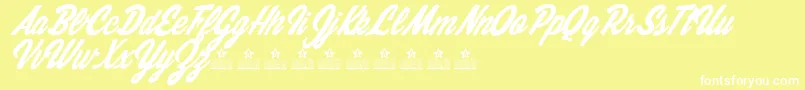 CleverCouplePersonalUse Font – White Fonts on Yellow Background