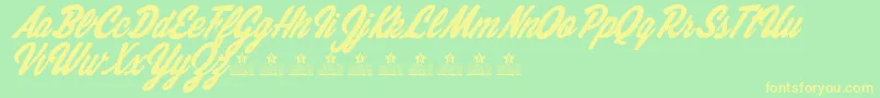 CleverCouplePersonalUse Font – Yellow Fonts on Green Background