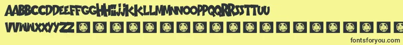 Bromo Font – Black Fonts on Yellow Background