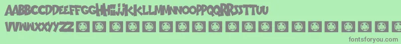 Шрифт Bromo – серые шрифты на зелёном фоне