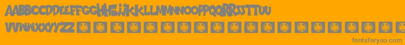 Bromo Font – Gray Fonts on Orange Background