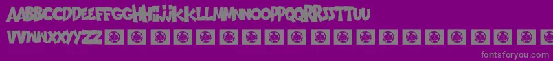 Шрифт Bromo – серые шрифты на фиолетовом фоне