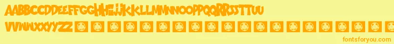 En savoir plus sur la police Bromo Police Bromo – polices orange sur fond jaune