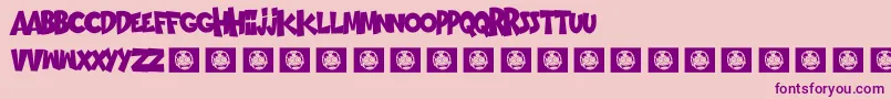 Bromo Font – Purple Fonts on Pink Background