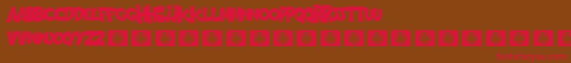 Bromo Font – Red Fonts on Brown Background