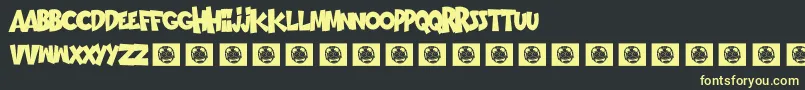 Bromo Font – Yellow Fonts on Black Background
