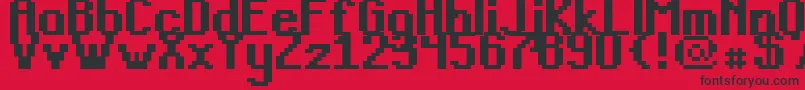 Teacpssb Font – Black Fonts on Red Background