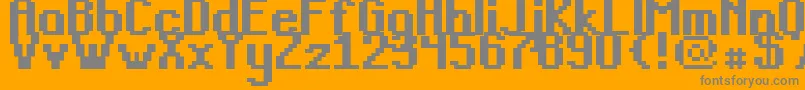 Teacpssb Font – Gray Fonts on Orange Background