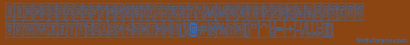 AGildiatitulcmotlBold Font – Blue Fonts on Brown Background