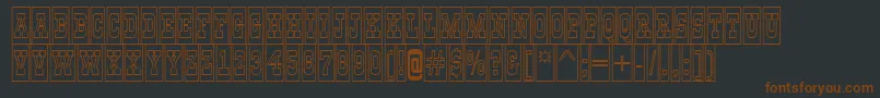 Шрифт AGildiatitulcmotlBold – коричневые шрифты на чёрном фоне
