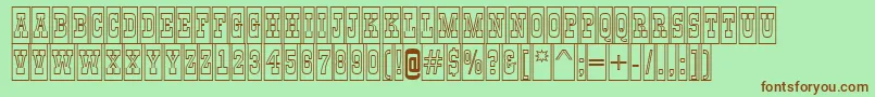 AGildiatitulcmotlBold Font – Brown Fonts on Green Background