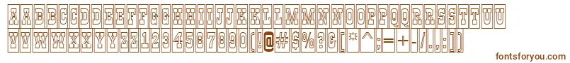 Шрифт AGildiatitulcmotlBold – коричневые шрифты на белом фоне