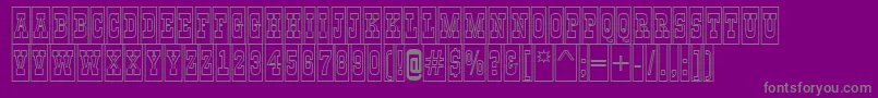 Czcionka AGildiatitulcmotlBold – szare czcionki na fioletowym tle