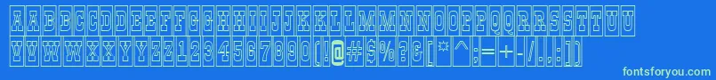 AGildiatitulcmotlBold Font – Green Fonts on Blue Background