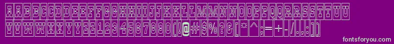 AGildiatitulcmotlBold Font – Green Fonts on Purple Background