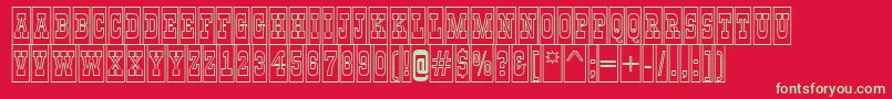 AGildiatitulcmotlBold Font – Green Fonts on Red Background