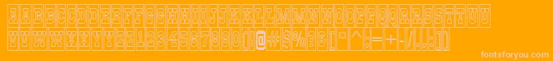 AGildiatitulcmotlBold-Schriftart – Rosa Schriften auf orangefarbenem Hintergrund